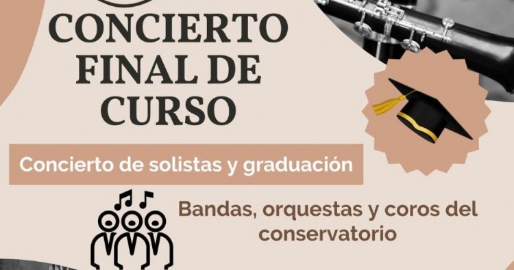 Concierto final de curso de bandas, orquestas y coros del conservatorio