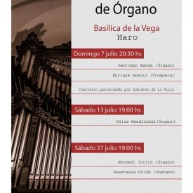 Tercer Concierto con motivo del centenario del órgano de la Basílica de la Vega