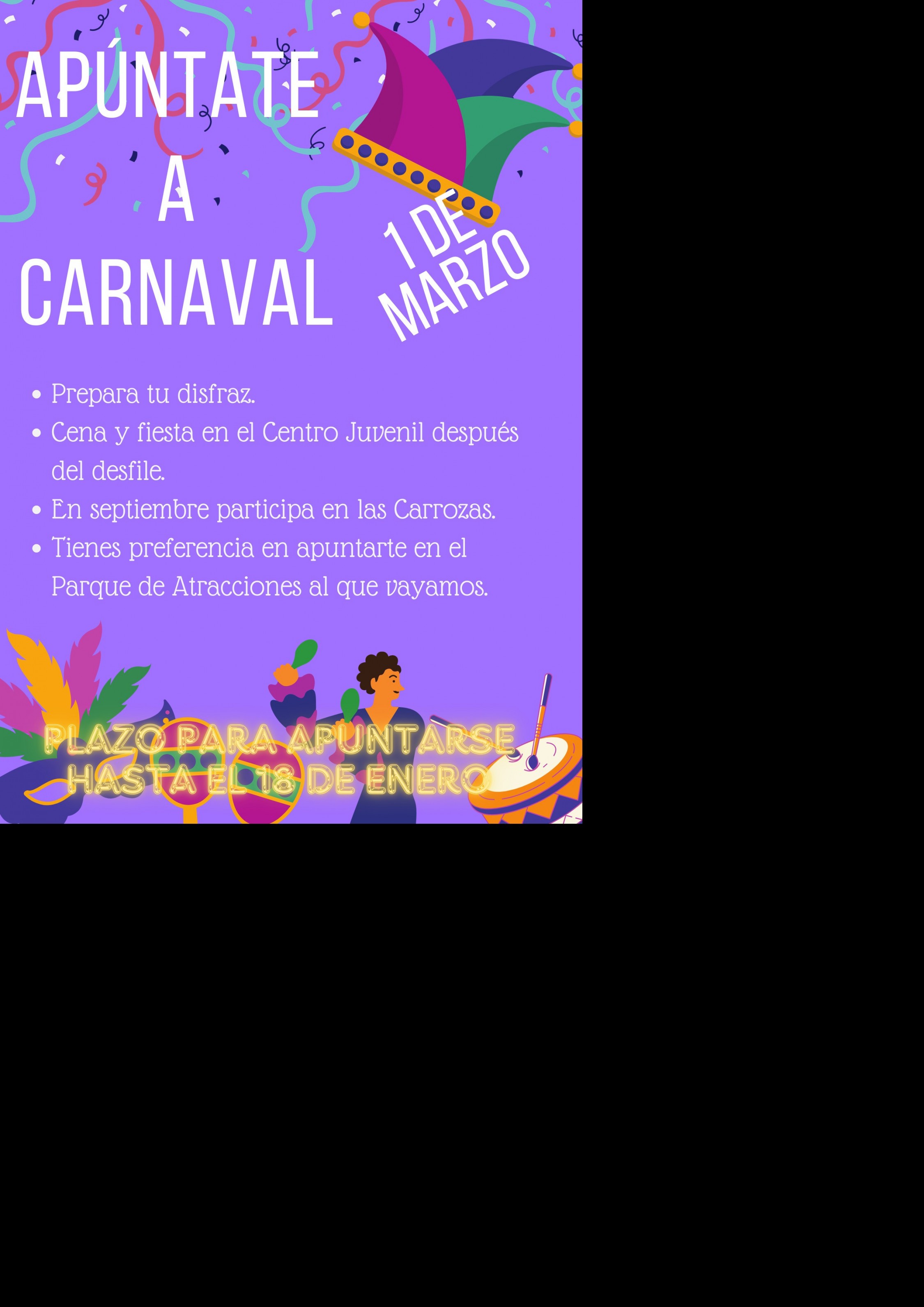 Carnaval en el centro juvenil