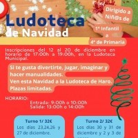 Mañana se abren las inscripciones para la LUDOTECA DE NAVIDAD